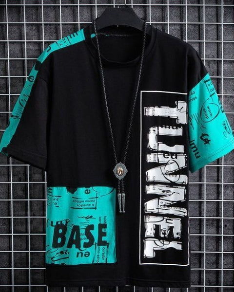 The Black & Teal Typography Tee